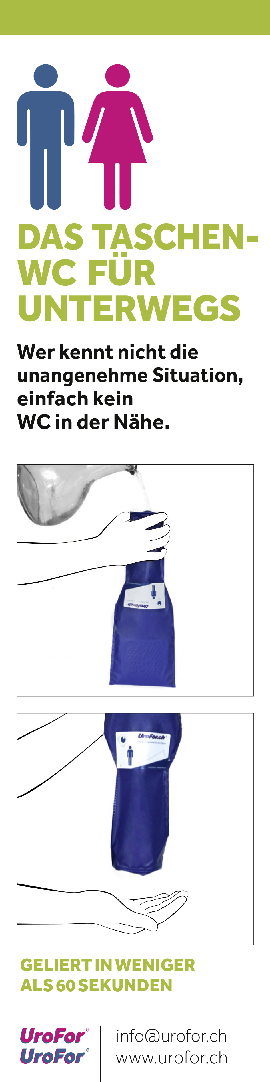 Anwendung Taschen WC